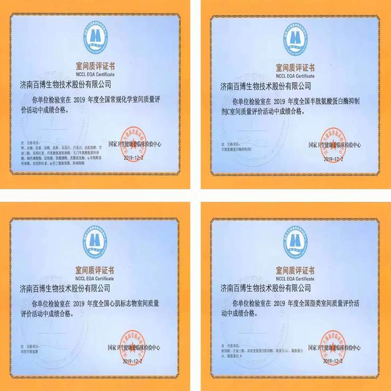 حصلت شركة Baibo Biotech على شهادات تقييم الجودة المتعددة من مركز التفتيش الوطني في عام 2019
